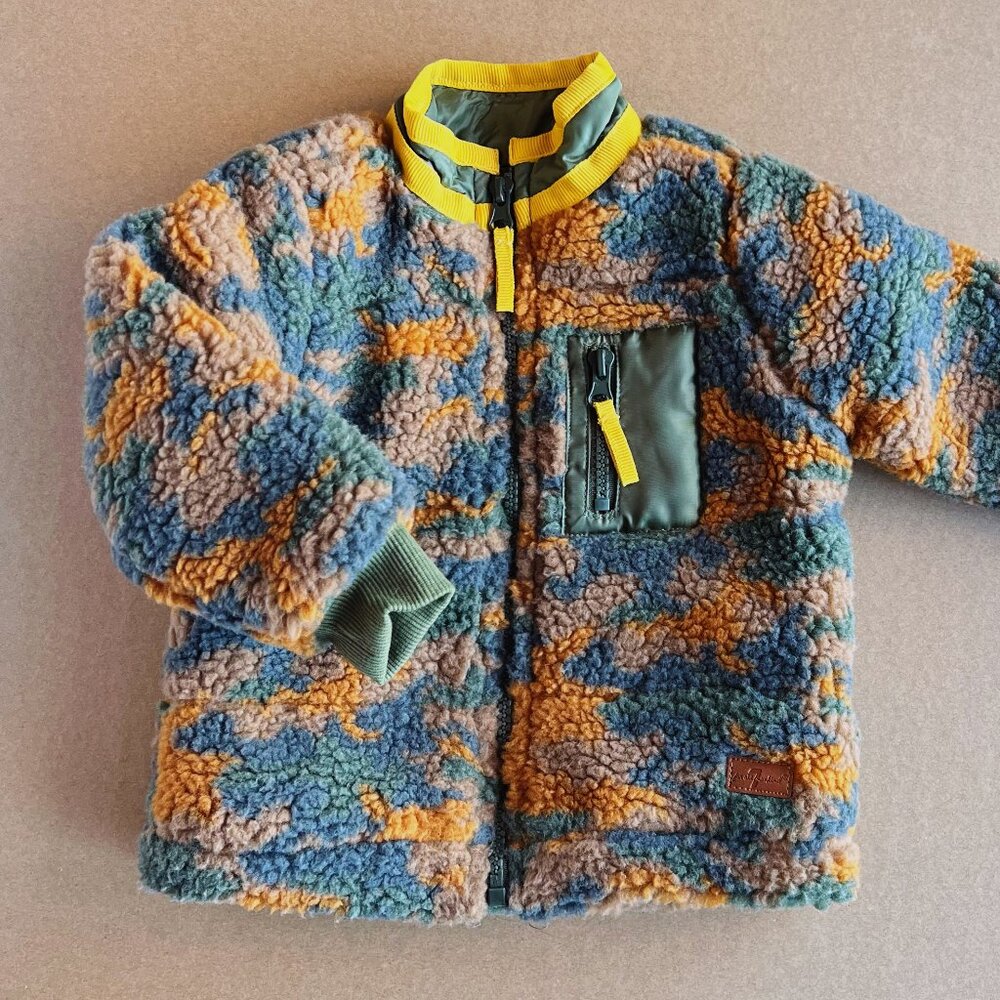 For All Mankind Baby Sherpa Fleece Jacket – Camo Print – 12M – NWT